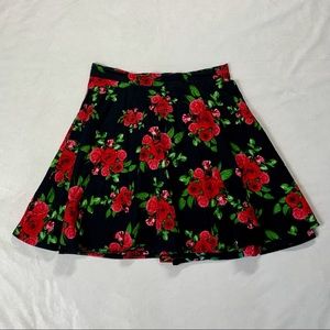 Hell Bunny Floral Mini Circle Skirt